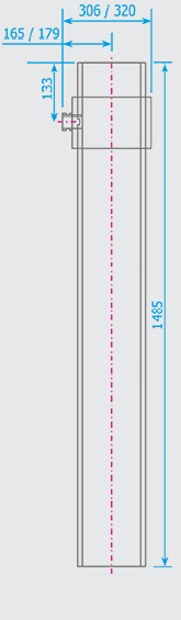 Чертеж модуля ZW700B-10060/UF8/7B/V/0.9/60 T-Rack VArio без торцевых крышек